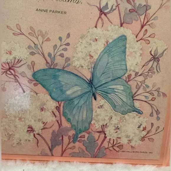 1980 Hallmark Mother Poem Butterfly Wall Plaque Decor Cottage Mothers Day Gift - Picture 4 of 9